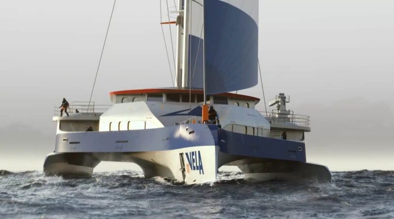 vela wind power catamaran