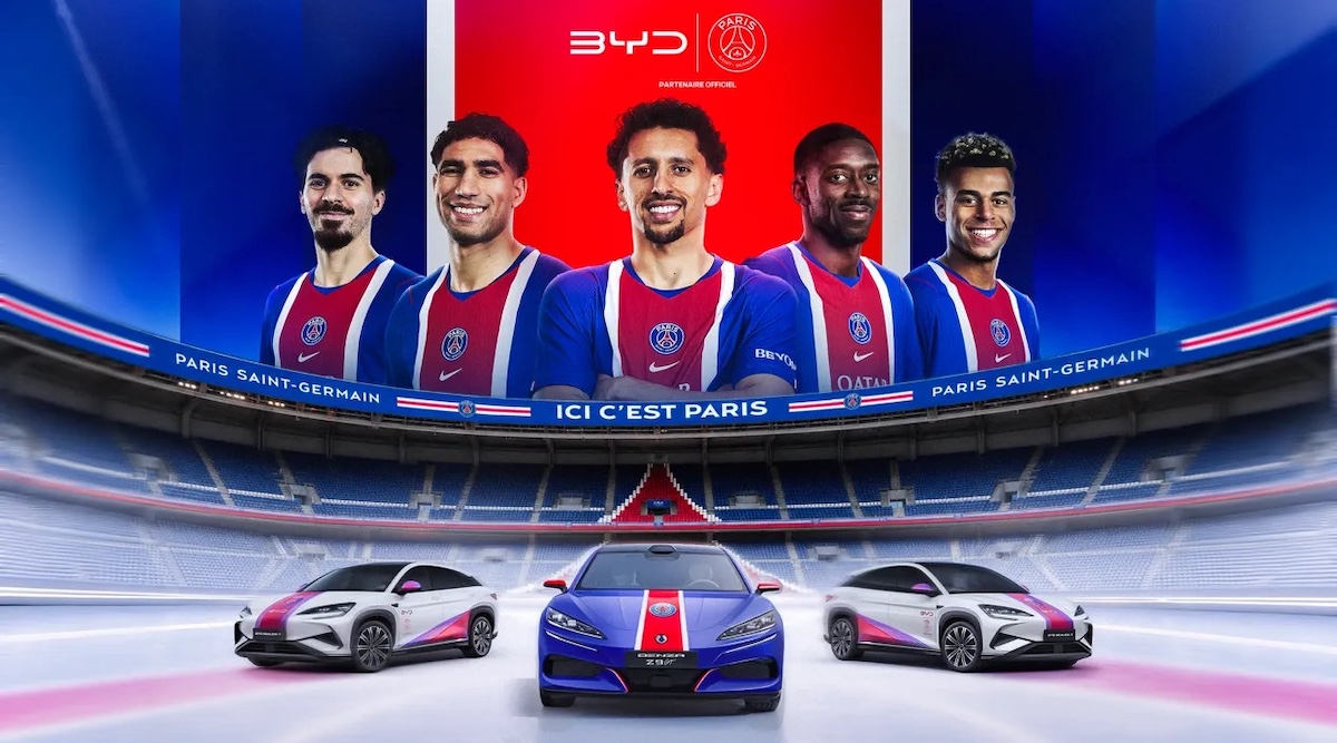 BYD Continues Its Football Focus & Attempt At European Hearts — Partners With PSG