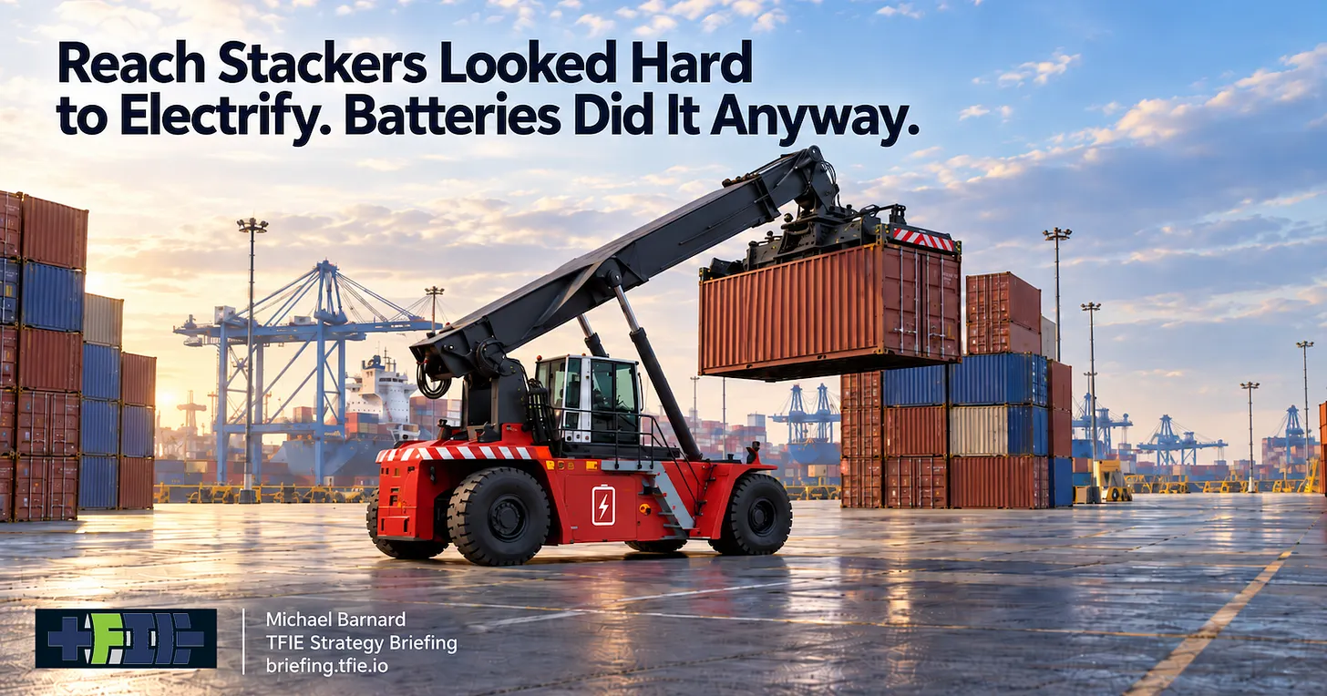Ports Transitioning to Battery-Powered Reach Stackers Amid Hydrogen Discussions